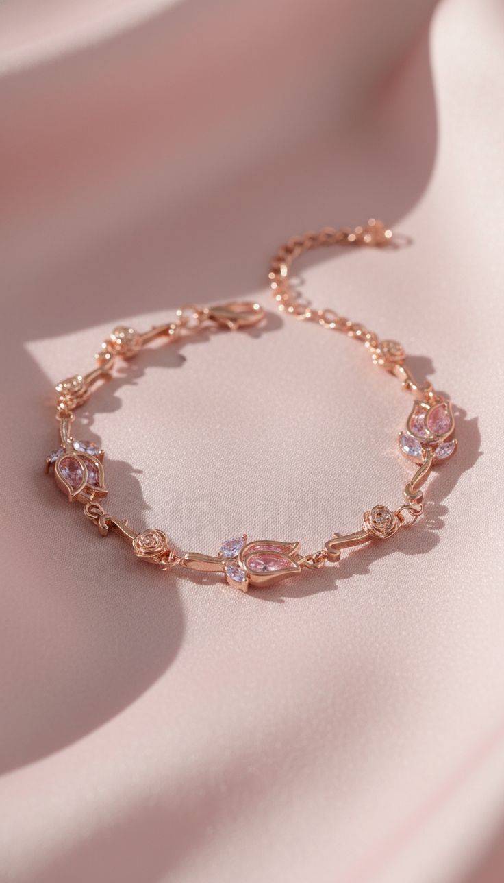 Rose Gold Charm Bracelet